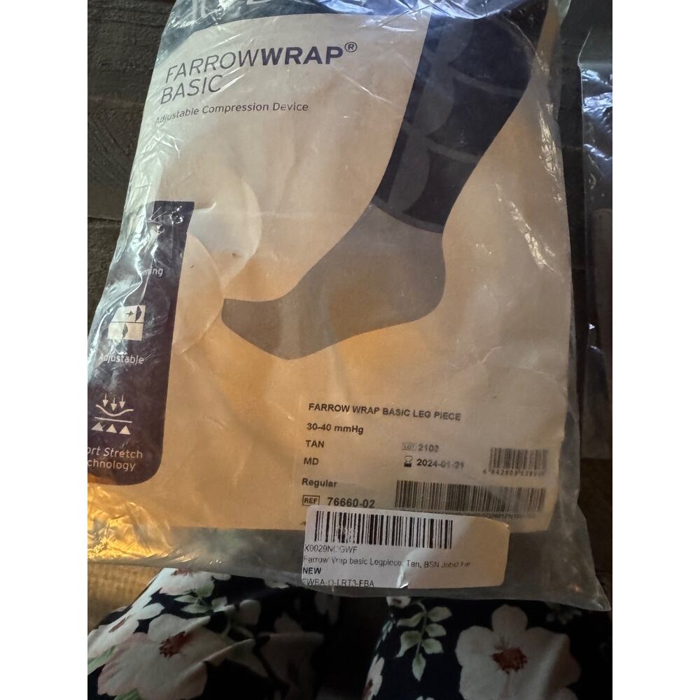 JOBST Farrow Wrap Basic 30-40 mmHg compression wrap with Sock medium
